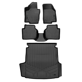 SMARTLINER All Weather Custom Fit Black 2 Row Floor Mats and Cargo Liner Set Compatible With 2024 Hyundai Santa Fe (SA0279/B0659/D0659)
