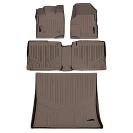 SMARTLINER Custom Floor Mats and Cargo Liner Set Tan Compatible With 2011-2017 Chevy Equinox / GMC Terrain with Dual Front Floor Posts (SA1119/B1070/D1070)