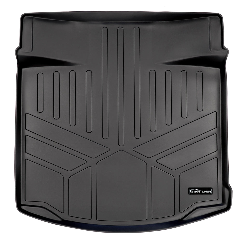 SMARTLINER All Weather Custom Fit Cargo Trunk Liner Floor Mat Black Compatible With 2013-2015 Chevrolet Malibu / 2016 Malibu Limited (SD0187)