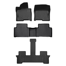 Load image into Gallery viewer, SMARTLINER All Weather Custom Fit 3 Row Black Floor Mat Liner Set Compatible With 2021-2023 Kia Sorento Hybrid (SA0608/B0608/C0548)