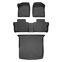 Load image into Gallery viewer, SMARTLINER Custom Fit Floor Mats 2 Row Liner Set &amp; Cargo liner Black Compatible With 2017-2021 GMC Acadia 5 Passenger Models Only (SA0230/B0248/D0507)