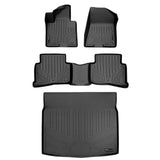 SMARTLINER Custom Fit Floor Mats and Cargo Liner Behind 2nd Row Lower Deck Set Black Compatible With 2017-2022 Kia Sportage (SA0244/B0206/D0428)