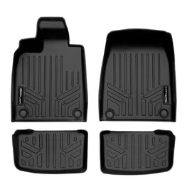 SMARTLINER Custom Fit All Weather Protection Black 2 Row Floor Liners Compatible With 2022-2025 Audi e-tron GT (SA0631/B0631)