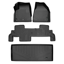 Load image into Gallery viewer, SMARTLINER Custom Fit All Weather Protection Black 2 Row Floor Liners &amp; Cargo Liner behind the 3rd Row Seats Compatible With 2007-2016 GMC Acadia Denali (SA0043/B0043/E0162-N1)