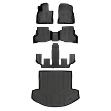 Load image into Gallery viewer, SMARTLINER Custom Fit All Weather Protection Black 3 Row Floor Liners &amp; Cargo Liner behind the 2nd Row Seats Compatible With 2016-2023 Mazda CX-9 (SA0257/B0257/C0523/D0257)