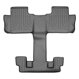 SMARTLINER Custom Fit Floor Mats 2nd and 3rd Row Liner Grey Compatible With 2020-2021 Cadillac XT6 with 2nd Row Bucket Seats (SB2230-R)