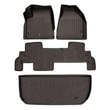 Load image into Gallery viewer, SMARTLINER Custom Floor Mats 2 Rows and Cargo Liner Behind 3rd Row Set Cocoa Compatible With Traverse / Enclave with 2nd Row Bench Seat (SA3043/B3043/D3044)