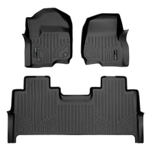 Load image into Gallery viewer, SMARTLINER Floor Mats 2 Row Liner Set Black Compatible With 2017-2022 Ford F-250/F-350 Super Duty Crew Cab with 1st Row Bucket Seats (SA0246/B0246)