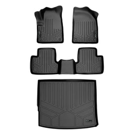 SMARTLINER Custom Fit Floor Mats and Cargo Liner Set Black Compatible With 2014-2021 Jeep Cherokee - All Models (SA0150/B0150/D0150)