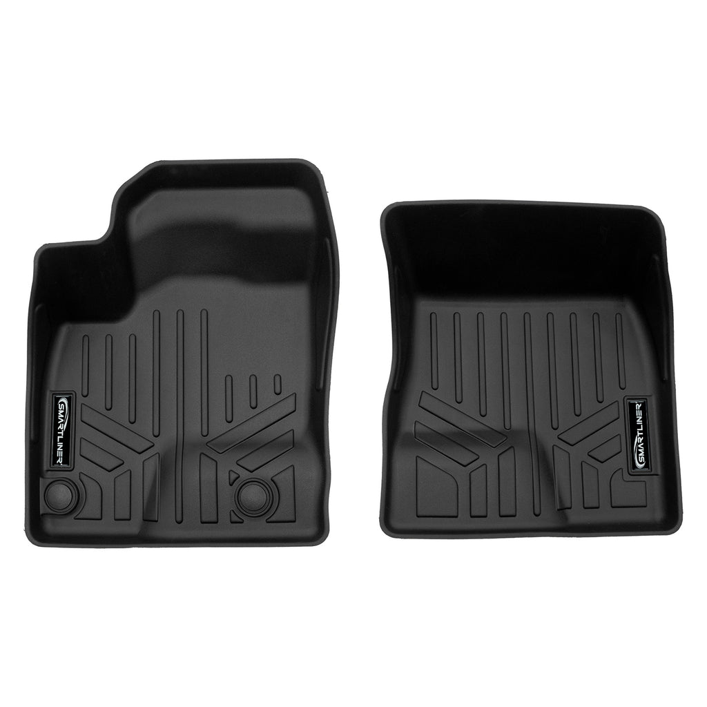 SMARTLINER Custom Fit All Weather Protection Black 1st Row Liners Compatible With 2023-2025 Mitsubishi Outlander PHEV (SA0733)
