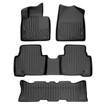 Load image into Gallery viewer, SMARTLINER Custom Fit Floor Mats 3 Row Liner Set Black Compatible With 2013-2018 Hyundai Santa Fe with 3rd Row Seat / 2019 Santa Fe XL (SA0114/B0114/C0114)