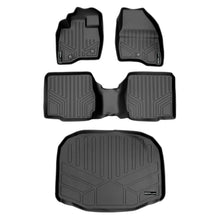 Load image into Gallery viewer, SMARTLINER Custom Fit Floor Mats 2 Rows and Cargo Liner Set Black Compatible With 2017-2019 Ford Explorer with 2nd Row Center Console (SA0245/B0109/E0082)