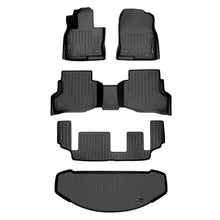 Load image into Gallery viewer, SMARTLINER Custom Fit All Weather Protection Black 3 Row Floor Liners &amp; Cargo Liner behind the 3rd Row Seats Compatible With 2016-2023 Mazda CX-9 (SA0257/B0257/C0257/E0257)