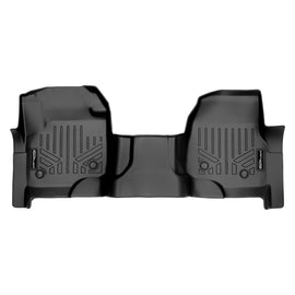 SMARTLINER Custom Floor Mats 1st Row 1pc Liner Black Compatible With 2017-2022 Ford Super Duty SuperCab and Crew Cab with Vinyl Flooring (SA0434)