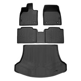 SMARTLINER All Weather Protection Custom Fit Black 2 Row Floor Mats and Cargo Liner Set Compatible With 2023-2024 Lexus RZ (SA0702/B0702/D0702)
