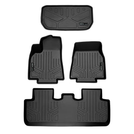 SMARTLINER All Weather Protection Custom Fit Black 2 Rows Floor Liner Set & Front Trunk Liner Set Compatible With 2020-2023 Tesla Model Y (SA0529/B0529/F0529)