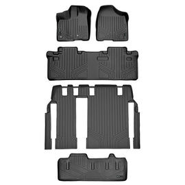 SMARTLINER Floor Mats and Cargo Liner Behind 3rd Row Compatible With 2013-2020 Sienna 8 Passenger Model with Power Folding 3rd Row Seats (SA0128/B0083/C0229/E0229)