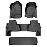 SMARTLINER Custom Fit Floor Mats 2 Rows and Cargo Liner Behind 3rd Row Set Black 2015 Tahoe / Yukon with 2nd Row Bench Seats (SA0136/B0445/E0153)