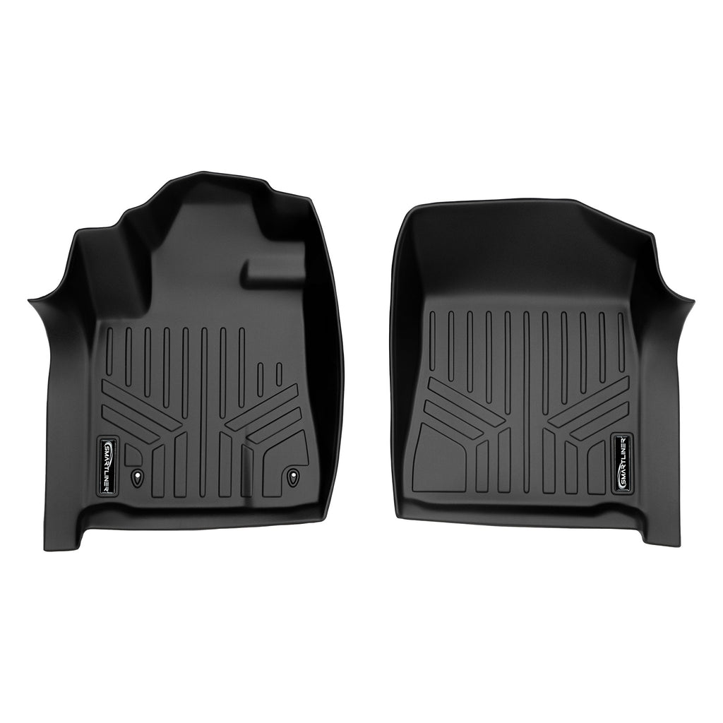 SMARTLINER Custom Fit Floor Mats 1st Row Liner Set Black Compatible With 2008-2011 Toyota Sequoia (SA0272)