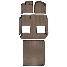 Load image into Gallery viewer, SMARTLINER Floor Mats 3 Rows and Cargo Liner Behind 2nd Row Set Tan Compatible With 2008-2020 Caravan / Town &amp; Country (SA1046/B1046/D1181)