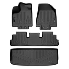 Load image into Gallery viewer, SMARTLINER Custom Fit Floor Mats 2 Rows and Cargo Liner Behind 3rd Row Set Black Compatible With 2022-2023 Nissan Pathfinder (SA0567/B0567/E0567)