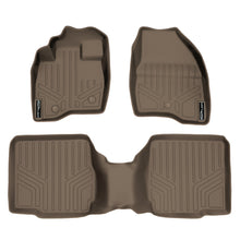 Load image into Gallery viewer, SMARTLINER Custom Fit Floor Mats 2 Row Liner Set Tan Compatible With 2011-2014 Ford Explorer with 2nd Row Center Console (SA1082/B1109)