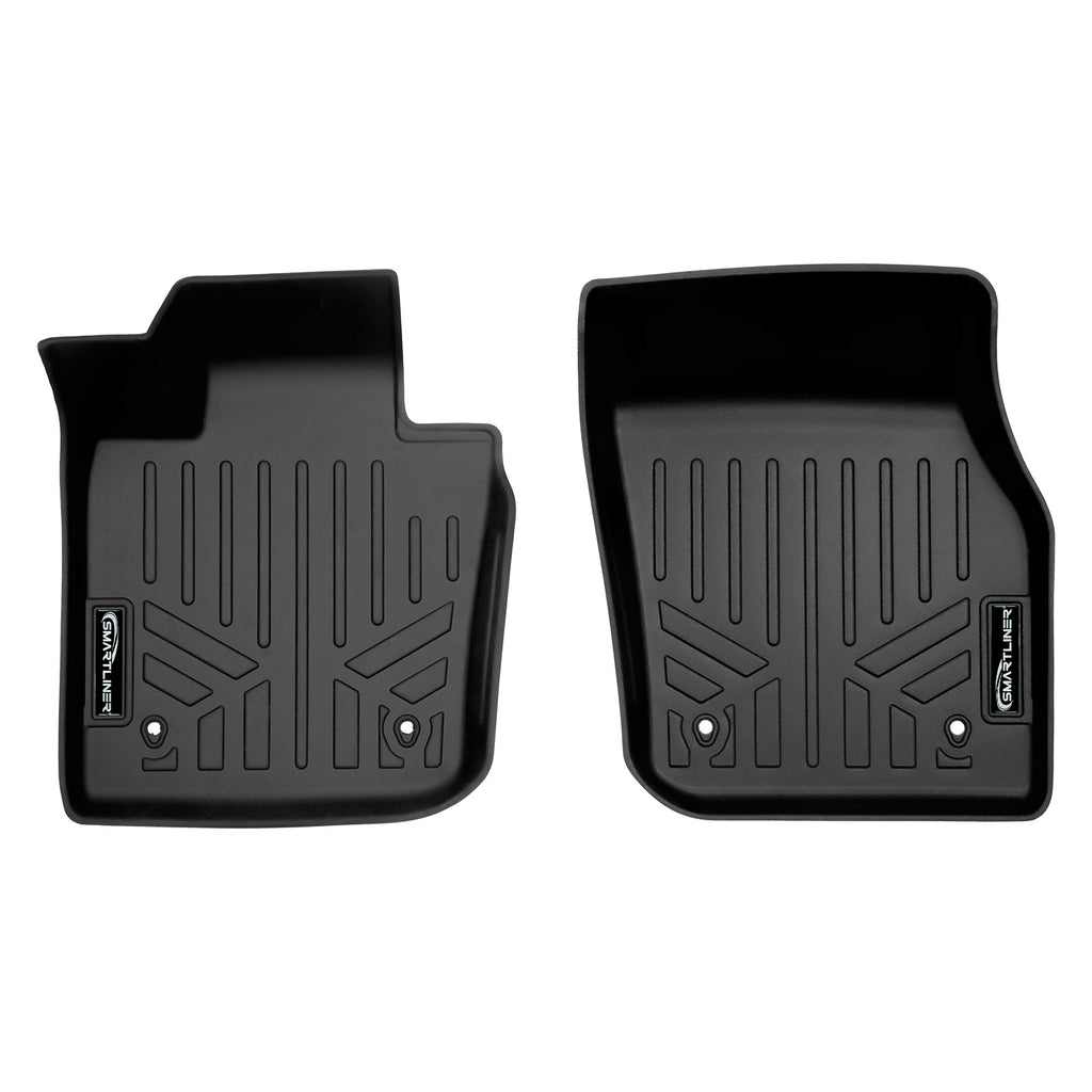 SMARTLINER Custom Fit All Weather 1st Row Black Floor Mat Liner Set Compatible With 2022-2023 Mini Cooper SE (SA0594)