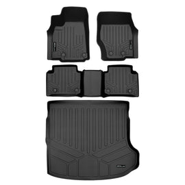 SMARTLINER All Weather Custom Fit Black 2 Rows and Cargo Liner Set Compatible With 2022 Jeep Grand Cherokee WL (SA0674/B0599/D0599)