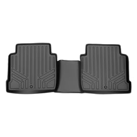 SMARTLINER Custom Fit Floor Mats 2nd Row Liner Black Compatible With 2015-2019 Hyundai Sonata / 2016-2019 Kia Optima (SB0218)