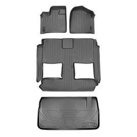 SMARTLINER Floor Mats 3 Rows - Cargo Liner Behind 3rd Row Set Grey 08-2020 Caravan / 08-2016 Town & Country (SA2046/B2046/D2046)