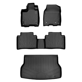SMARTLINER Custom Fit All Weather Protection Black 2 Row Floor Liners & Cargo Liner behind the 2nd Row Seats Compatible With 2013-2018 Acura RDX (SA0235/B0235/D0235)