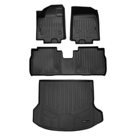 SMARTLINER Custom Fit All Weather Protection Black 2 Row Floor Liners & Cargo Liner behind the 2nd Row Seats Compatible With 2024-2025 Chevrolet Equinox EV (SA0754/B0754/D0754)