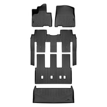 Load image into Gallery viewer, SMARTLINER Custom Fit Black 3 Row &amp; Cargo Liner Behind the 3rd Row Floor Mat Liner Set Compatible With 2022-2023 Kia Carnival MPV (SA0556/B0556/C0556/E0556)