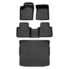 Load image into Gallery viewer, SMARTLINER Custom Fit Floor Mats 2 Rows and Cargo Liner Behind 2nd Row Set Black Compatible With 2022-2023 Mitsubishi Outlander (SA0561/B0561/D0561)