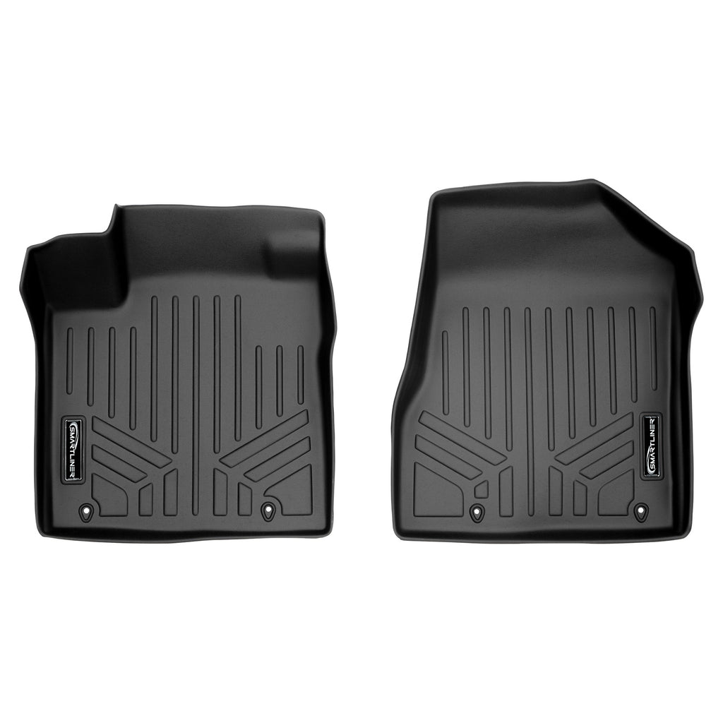 SMARTLINER Custom Fit Floor Mats 1st Row Liner Set Black Compatible With 2015-2022 Nissan Murano (SA0173)