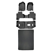 Load image into Gallery viewer, SMARTLINER Custom Fit Floor Mats 3 Rows and Cargo Liner Behind 2nd Row Set Black Compatible With 2015-2020 Cadillac Escalade ESV (SA0136/B0166/C0166/D0159)