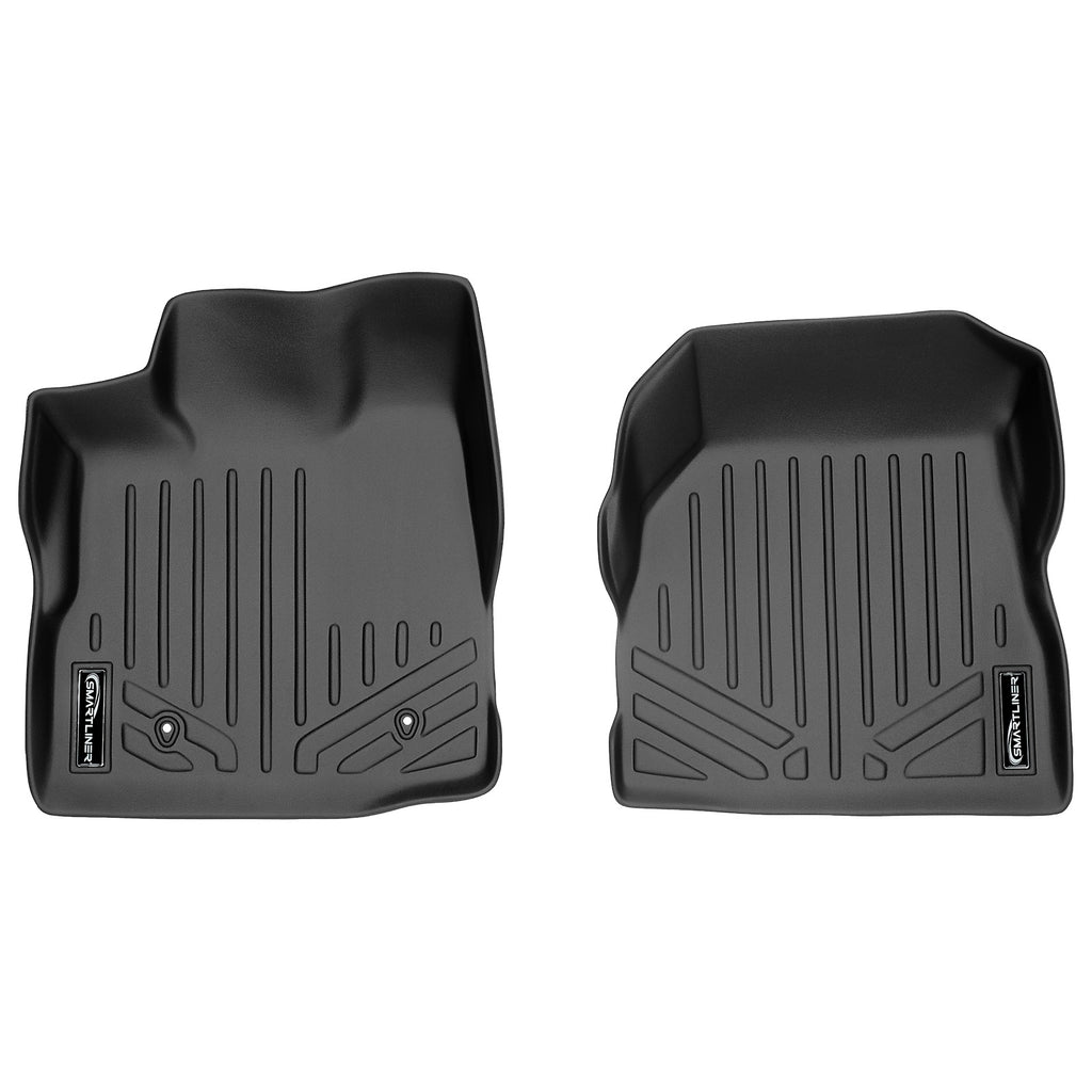 SMARTLINER Custom Floor Mats 1st Row Liner Set Black Compatible With 2010-2011 Chevrolet Equinox / GMC Terrain (SA0070)