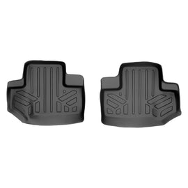 SMARTLINER Custom Fit Floor Mats 2nd Row Liner Black Compatible With 2011-2018 Jeep Wrangler 2 Door Model Only (SB0236)