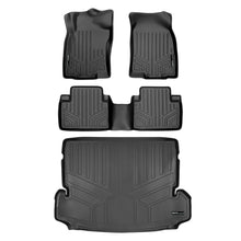 Load image into Gallery viewer, SMARTLINER Custom Fit Floor Mats and Cargo Liner Set Black Compatible With 2014-2020 Nissan Rogue with 3rd Row Seats (SA0151/B0151/D0237)