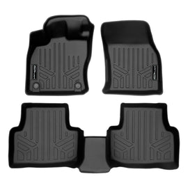 SMARTLINER All Weather Custom Fit 2 Row Floor Mat Liner Set Compatible With 2022-2023 Volkswagen Taos (SA0562/B0562)