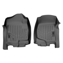 SMARTLINER Floor Mats 1st Row Liner Set Grey Compatible With 2007-2013 Silverado/Sierra - 2007-14 Tahoe-Suburban-Yukon-Yukon XL-Escalade (SA2015)