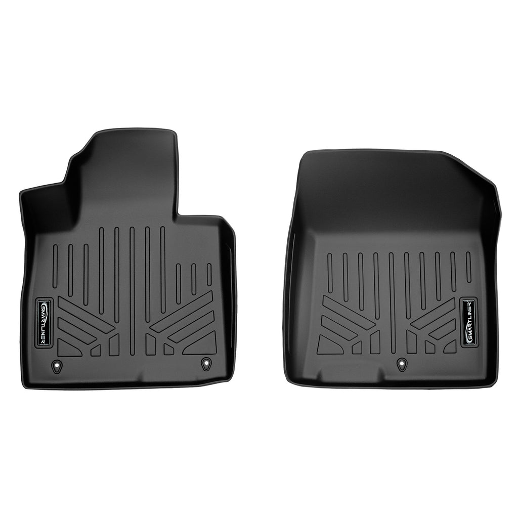 SMARTLINER Custom Fit All Weather Black 1st Row Floor Mat Liner Set Compatible With 2021-2023 Hyundai Santa Fe (SA0550)