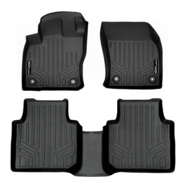 SMARTLINER Custom Fit Floor Mats 2 Row Liner Set Black Compatible With 2018-2023 Volkswagen Tiguan - All Models (SA0270/B0270)