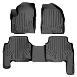 SMARTLINER Custom Fit Floor Mats 2 Row Liner Set Black Compatible With 2011-2013 Kia Sorento - All Models (SA0079/B0079)