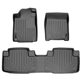SMARTLINER Custom Fit Floor Mats 2 Row Liner Set Grey Compatible With 2012-2016 Honda CR-V - All Models (SA2106/B2106)