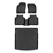 Load image into Gallery viewer, SMARTLINER Custom Fit Floor Mats 2 Rows and Cargo Liner Behind 2nd Row Set Black Compatible With 2018-2021 Volkswagen Tiguan 7 Passenger (SA0270/B0270/D0431)