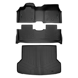 SMARTLINER All Weather Protection Custom Fit Black 2 Row Floor Mats and Cargo Liner Set Compatible With 2023-2024 Nissan Ariya (SA0676/B0676/D0676)