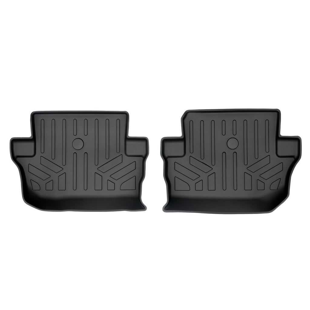 SMARTLINER Custom Fit Floor Mats 2nd Row Liner Black Compatible With 2018-2020 Jeep Wrangler 2-Door (SB0384)