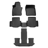 SMARTLINER Custom Fit All Weather Protection Black 3 Row Floor Mat Liner Set Compatible With 2024 Mazda CX-90 Hybrid/ Plug-In Hybrid (SA0716/B0716/C0716)