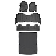 Load image into Gallery viewer, SMARTLINER Floor Mats 3 Rows - Cargo Liner Behind 2nd Row Set Black Compatible With 18-22 Expedition Max/Navigator L - 2nd Row Bench Seat (SA0350/B0351/C0351/D0351)